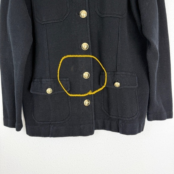 Lauren Ralph Lauren Military Inspired Knitwear Sweater Cardigan Jacket 1X - Picture 6 of 7